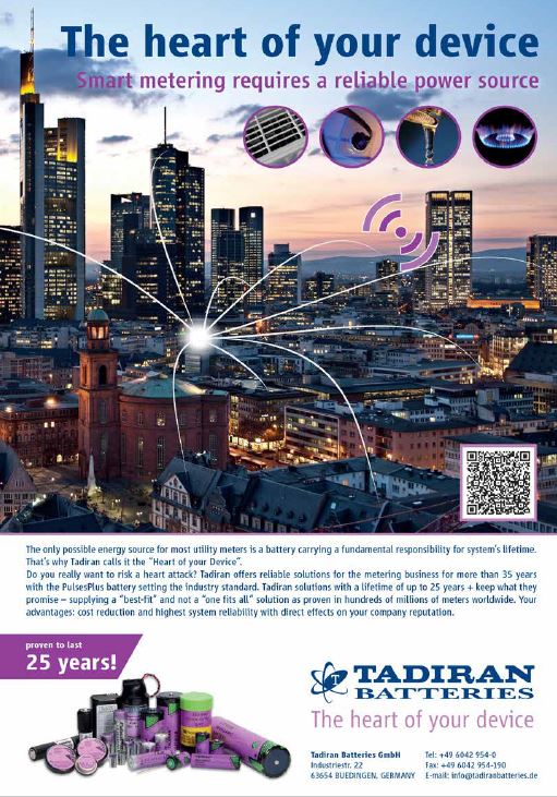 Tadiran Batteries advertisement in Smart Energy International issue 4-2021